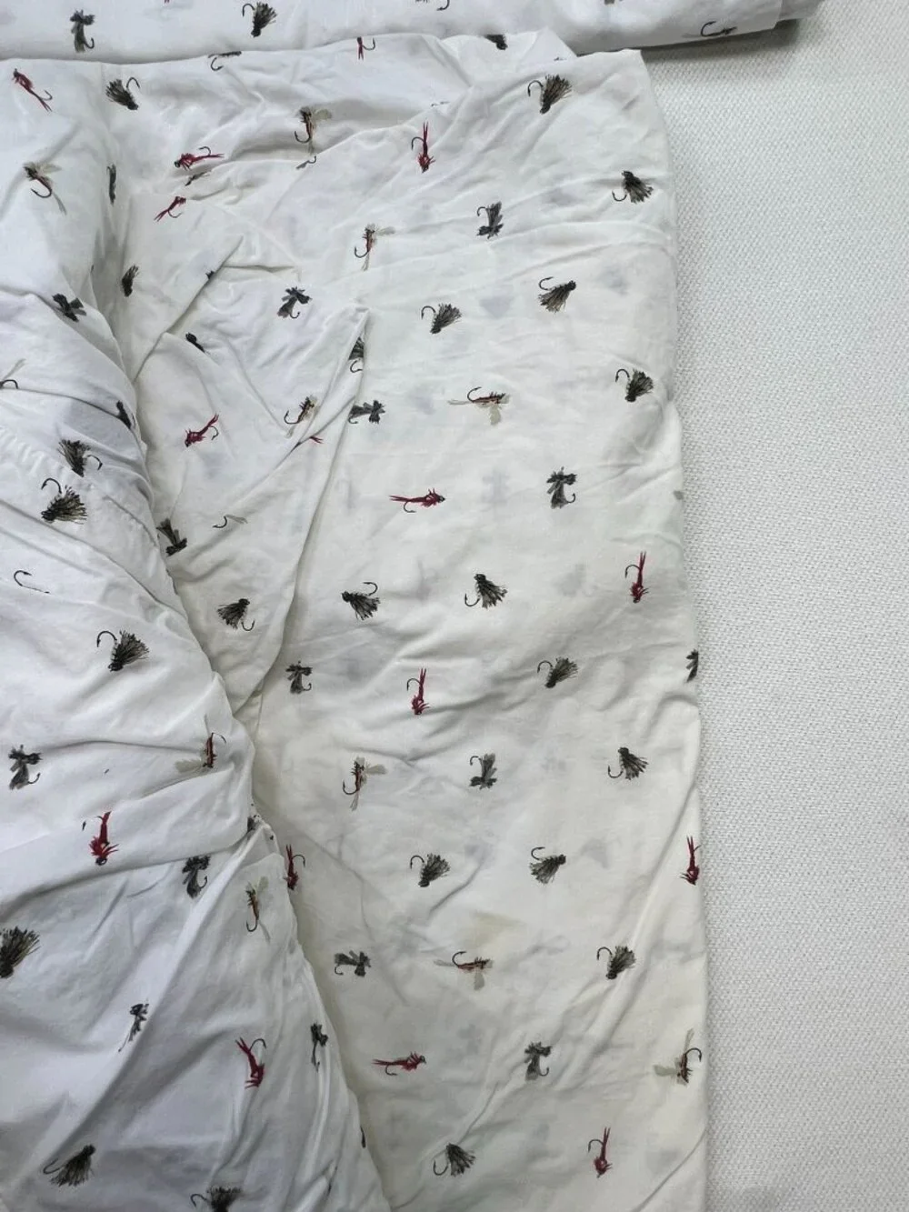 Eddie Bauer 100% Cotton Fishing Flies Full/Double Cotton Sheet Set